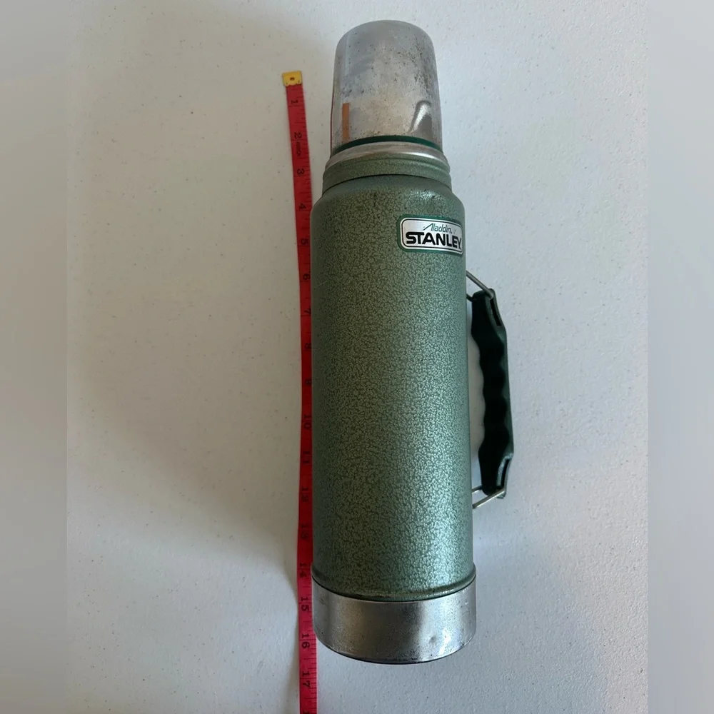 Vintage Aladdin‎ Stanley Green Quart Size Thermos - Picture 8 of 10